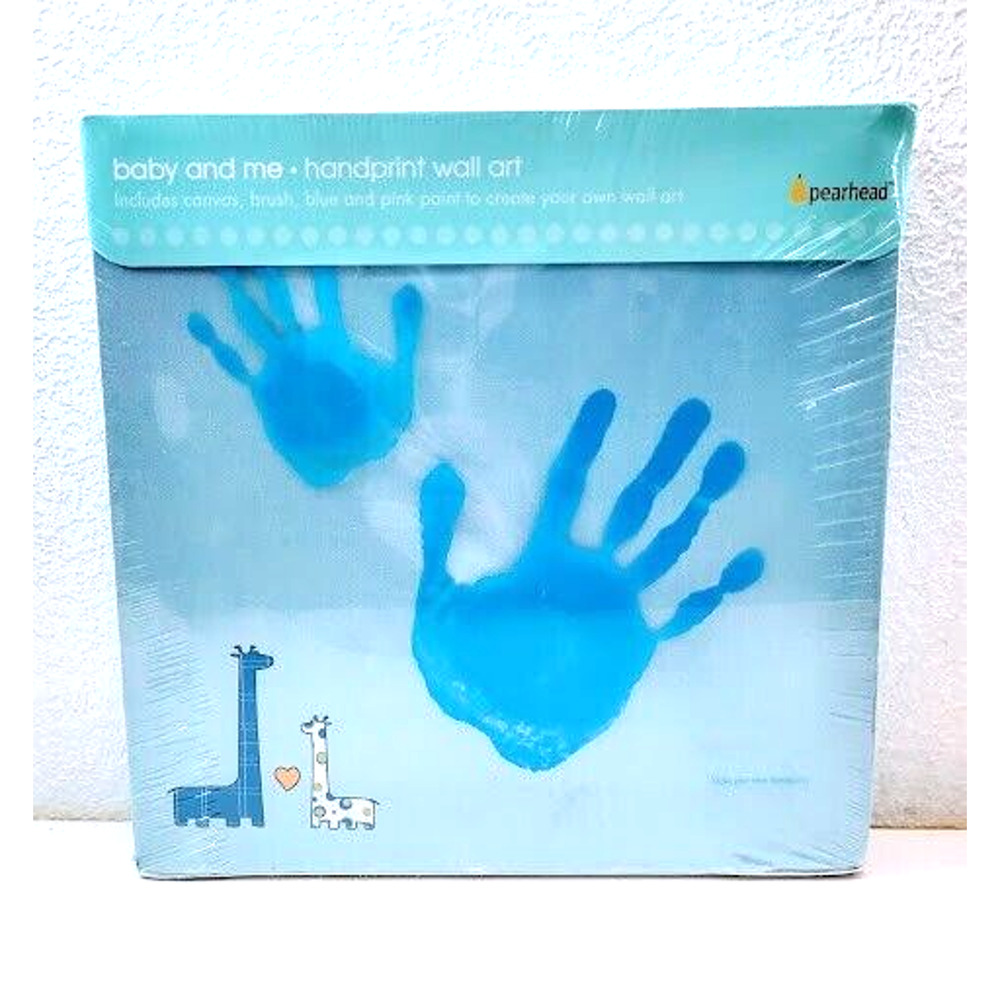 New Baby Gift - Baby Handprint Wall Art Gift - (Blue)